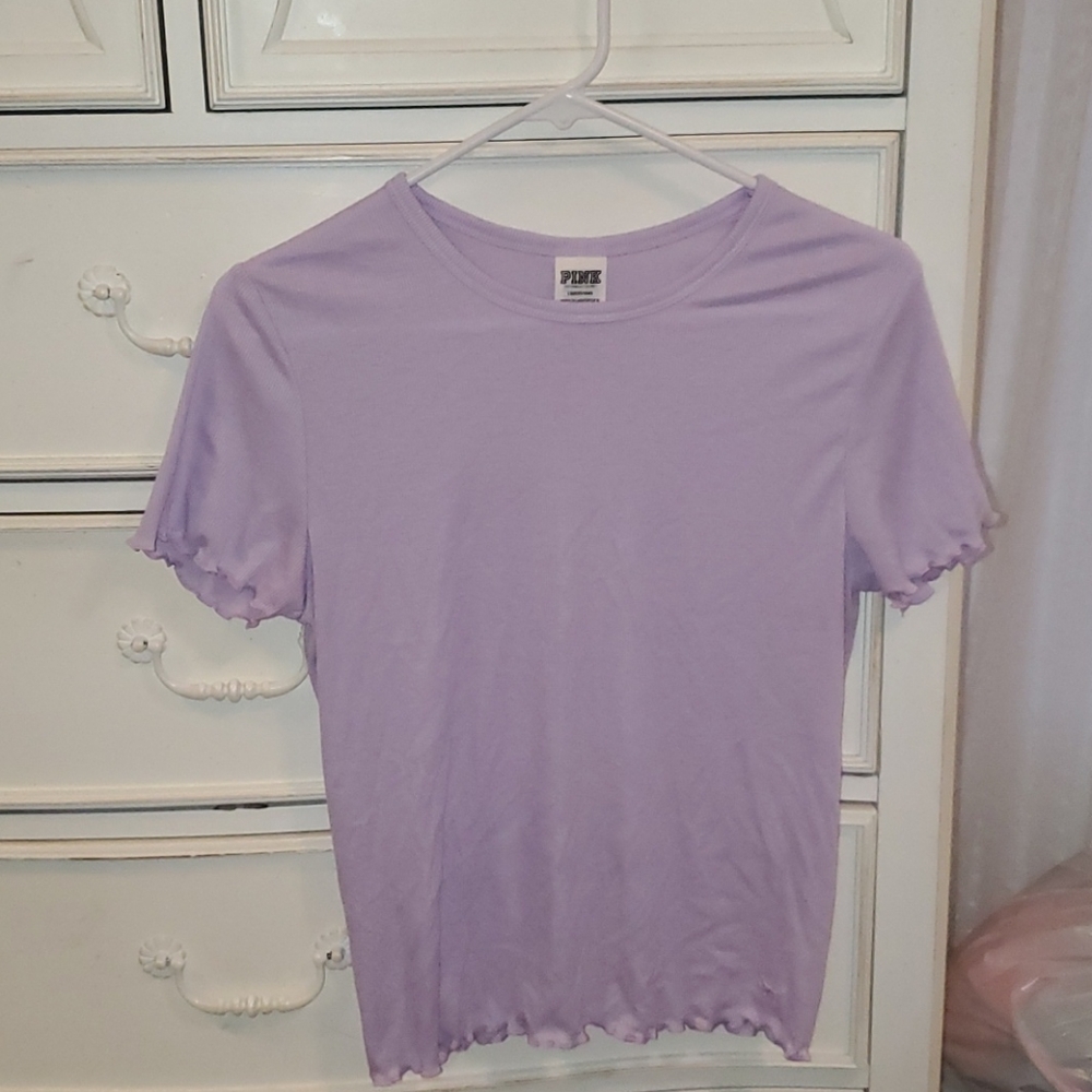 VS PINK Purple Cropped Top